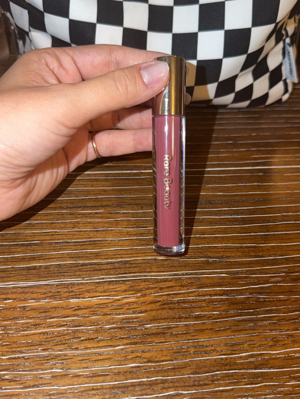 Rare Beauty Lip Gloss in Mauve Pink